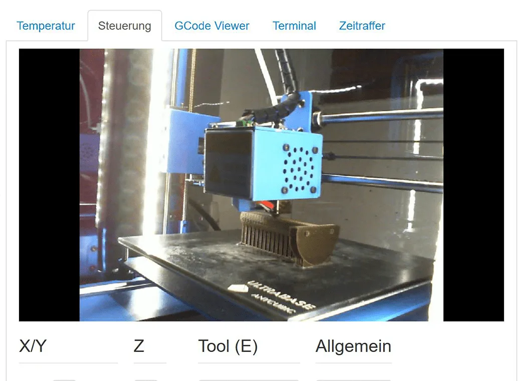 The holder during printing